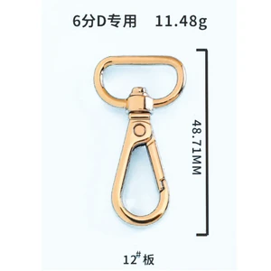 YHD 20mm Nickel Free Zinc Alloy Metal Snap Hook Lightweight Gun Black Swivel Trigger Clips for Bags & Luggage Accessories