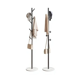 Simple Vertical Metal Space-Saving Coat Rack Modern Minimalist Design for Home Bedroom Dormitory Hotel Clothes Hanger Storage