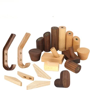 Creative Modern Wooden Wall Hooks Single Tier Multifunctional for Bathroom and Living Room