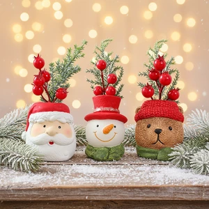 Wholesale Hot Selling Santa Claus Snowman Resin Christmas Doll Storage Box Elegant Party Supplies for Christmas Decorations