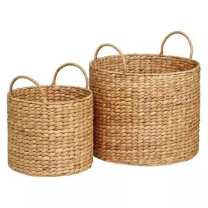 Eco-Friendly Natural Handmade Wicker Water Hyacinth Storage Baskets
