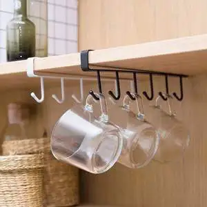 Multifunctional Metal Iron Hook Wall Mounted Clothing Organizer For Living Room Storage Seamless Nail-Free Design