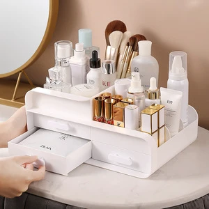 Hot Sale Multi-layer Cosmetic Storage Box Large Capacity Desktop Makeup Organizer with Drawers for Vanity Bathroom Countertop