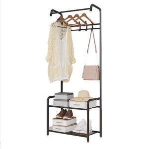Metal Coat Rack for Home, 2-Tier Organizer Shelf, Multi-Purpose Metal Organizer for Home (165x57cm)