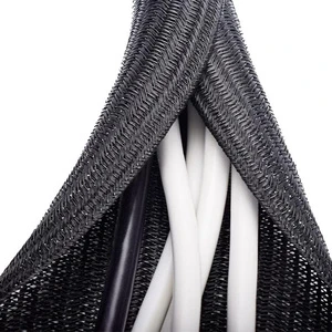 Factory Sale 25mm Diameter Expandable Braided Cable Sleeve PET Sheathing Braided Mesh Sleeve Cable Sleeves Product Category