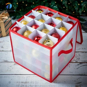 Holiday Adjustable Dividers Christmas Decoration Supplies Ornament Accessories Balls Christmas Organizer Storage Box