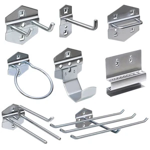 HY Customizable Metal Square Hole Storage Rack with Wall Hook OEM Supported Tool Display 3-Year Warranty