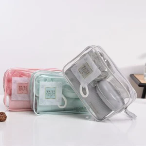 Portable Durable Plastic Toiletry Set Transparent PVC Zipper Bag for Home Storage Organization Cross-Border Business Travel