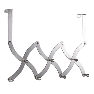 Over the Door Hook Hanger Expandable Heavy Duty Organizer Rack for Coats Hoodies Hats Scarves Leashes Bath Towels Towel Bag Robe