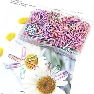 Macaron-Colored Plastic-Coated Paper Clips 200-Piece Set for Organizing and Storing with Marking Positions Bookmarks Borders