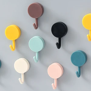 Creative Cute Traceless Punch-Free Door Hanging Hook Strong Adhesive Wall Sticky Hook for Home Storage Clothing Organizer