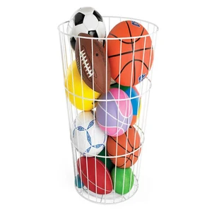 Powder Coated Durable Metal Wire Big Round Basket for Ball Storage