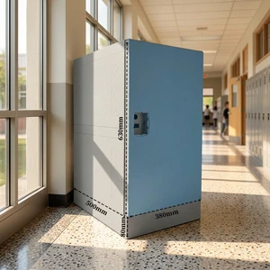 Colorful Plastic Staff Locker with 3 Doors Factory Price Gym Lockers Big for Storage Needs