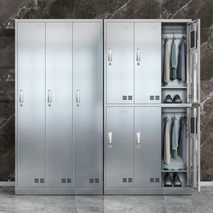 Factory Supplier Stainless Steel Locker Cabinet 201 304 6 Compartments Gym Hospital Outdoor Storage Lockers for School Workshop