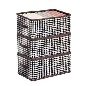 Customized Hot Selling Jeans Clothes Storage Boxes Organizer Household Wardrobe Organizer Foldable Storage Box With Handles