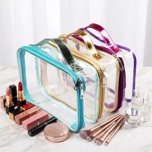Custom Multipurpose Storage Pouch Waterproof Transparent PVC Toiletry Bag Clear Makeup Bags with Zipper