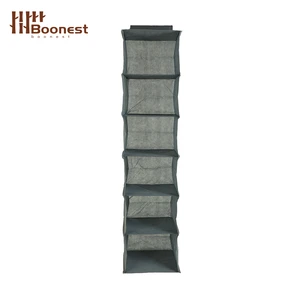 Wholesale Fashion 6 Shelf Hanging Wardrobe Storage Bag Hanging Storage Bag