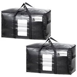 Tote Moving Bags Christmas Storage Bags Moving Box Heavy Duty Extra Large Moving Totes with Zipper Reinforced Handles Tag Pocket
