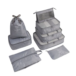Custom 8 Pcs Set Travel Clothes Under-Ware Organizer Bag Multi Function Luggage Packing Cubes Bag Set For Men Women