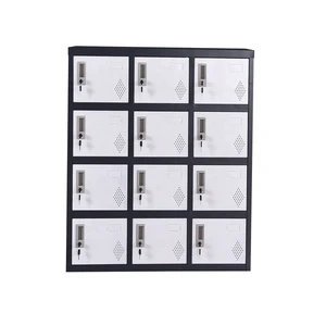 Compact Gym Locker Modern Design Steel 12 Door Color Locker Office Staff Shoe Clothes Private Storage Small Key Cabinet Locker