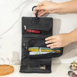 Hot-Selling Foldable Polyester Fabric Storage Bag Travel Cosmetic Multifunctional Toiletry Organizer Wash Bag