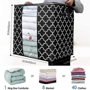 Storage Bags, Large Blanket Clothes Organization and Storage Containers for Bedding Comforter Storage Bag