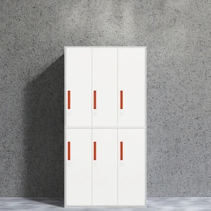 Modern 6-Door Metal Storage Cabinet Wardrobe For School Home & Commercial Use