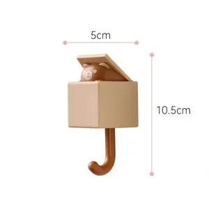Creative Cute Cartoon Cat Hooks Hole-free Wall Hooks Clothes Hat Scarf Key Storage Hooks Home Decor Hooks