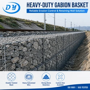 Hot Sales 2X1X1m 2.0-4.0mm Weave Hexagonal Coated Gabion Boxes Gabion Basket Box For Stone