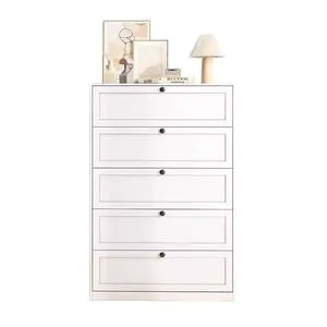 High-Capacity 5-Drawer Steel Dresser | Multi-Use Silent-Slide Cabinet, Freestanding Organizer for Bedroom & Closet