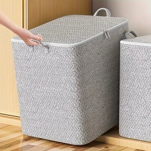 Multifunction Large Capacity Quilt Storage Bag with Handle Zipper 110 L 220 L Wardrobe Clothes Organizer Storage Box