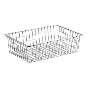 Stainless Steel Wire Storage Basket Rectangular Kitchen Organization Bin for Commercial Use