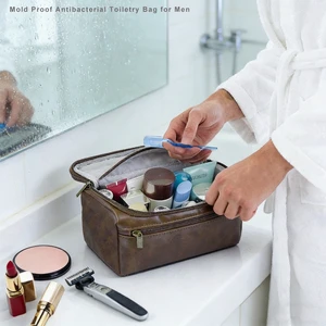 Mold Proof Antibacterial Toiletry Bag for Men Waterproof Hanging Travel Bathroom Storage Humid Resistant