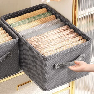 Basic Drawer Storage Box Organizer Collapsible Mini Containers for Desktop Office Closet Storage Bins Basket Storage Cube Bin