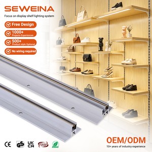 Easy Installation Durable Adjustable Hidden Wiring Conductive Column Light Clothing Shoe Wine Store Showcase Cabinet Display