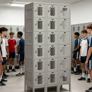Customizable Multi Door Storage Locker Cabinet with Lock and Ventilation Holesfor School Office Gym and Warehouse