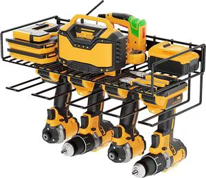 Garage Tool Box Organizer and Storage 3 Tier Heavy Duty Metal Wall Mounted Electric Drill Storage Rack