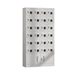 Steel Charging Cabinet 26 Door Mobile Phone Centralized Management Locker For Warehouse Sports School OEM