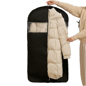 XinYi Classic Black Thickened Dust-Proof Dress Set Cover Waterproof Fabric Wardrobe Hanging Clothes Stamping Textile Packaging
