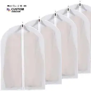 Classic Wholesale High-quality Dust-proof Waterproof Plastic Straw Hook Type Clothing Dust Cover for Wardrobe Bathroom Non-Woven