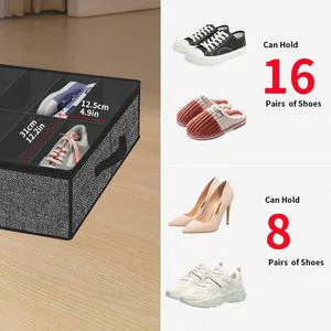 Bed bottom storage box - shoe dust-proof organizing box - transparent folding storage box - compartmentalized storage