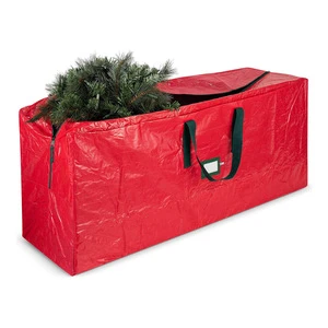 Red Christmas Tree Storage Bag Large Capacity Christmas Supplies Organization Bag