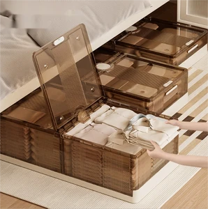 Large Capacity Stackable Rolling Under Bed Storage Containers with Wheels