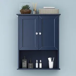 Wall Mounted Bathroom Cabinet Storage with Shelves and Wooden Bathroom Organizer Cabinet for Home