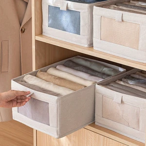 MKW6017 Clothes Storage Box Household Cotton Storage Bags Collapsible Wardrobe Organizer Breathable Fabric Underbed Storage Box
