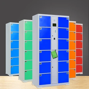 Adjustable PIN Code Steel Locker 8 Door Electronic Storage Cabinet for Supermarket Apartment for Hospital Use Made From Plywood