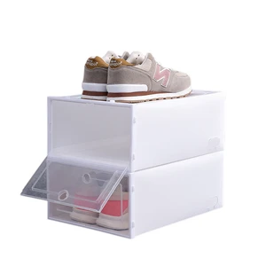 Eco Friendly Custom Transparent Plastic Folding Waterproof Shoe Storage Box Drawer