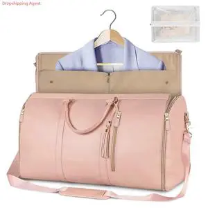 Dropshipping Fulfillment Agent 2025 Portable Women's Travel Bag Foldable Convenient Large Clothing Storage Bag