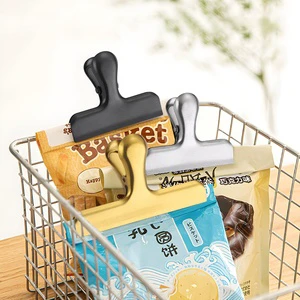 Heavy-Duty Stainless Steel Food Bag Clips Small Medium Large Metal Air Tight Seal Grips for Coffee Food Chip Bags