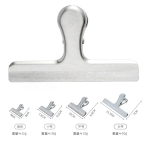 INS Style 40mm 78mm 100mm 120mm Food Sealing Clip Stainless Steel Crocodile Long Tail Clip Chip Clip
